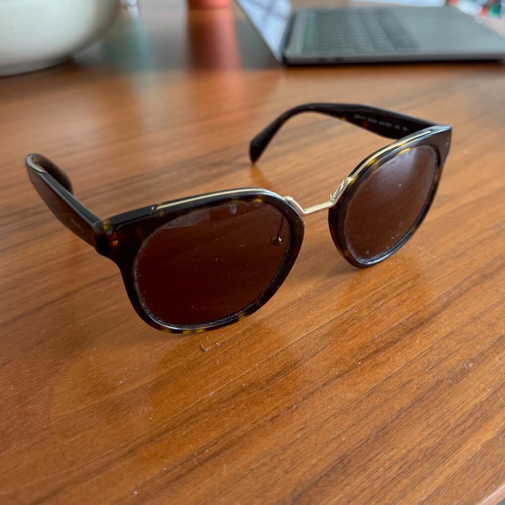 Prada Catwalk SPR17T 2AU-8C1 Tortoiseshell/Brown Sunglasses